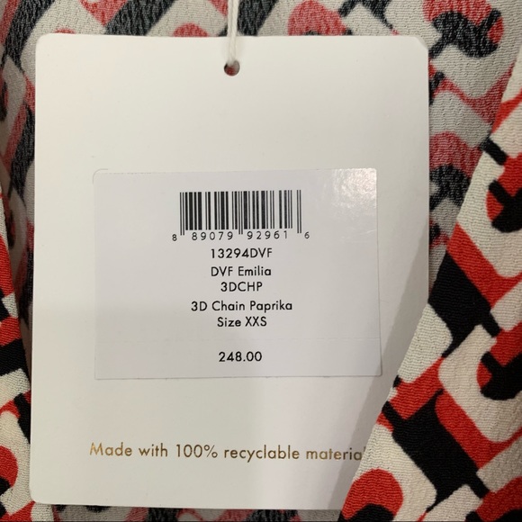 Diane Von Furstenberg Emilia Crepe Mini Wrap Dress - Picture 9 of 10